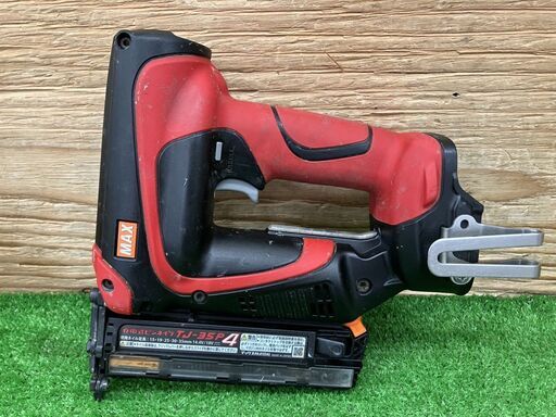 【SIW】MAX マックス TJ-35P4-BC/1850A 充電式ピンネイラ 14.4Vバッテリー2個、充電器付き【中古動作品】