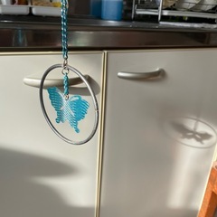 アルミ製 クラシック ドアベル ドアチャイム 蝶 モチーフ 良い音色を奏でます 中古品  の画像