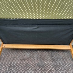 ★状態〇★ 2人掛け ソファ ロージー ドットグリーン 布張り ラブソファ 椅子 の画像