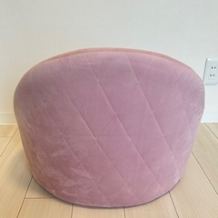  1人掛け　ローソファ 座椅子 コンパクト ベルベット調  LOWYA  の画像