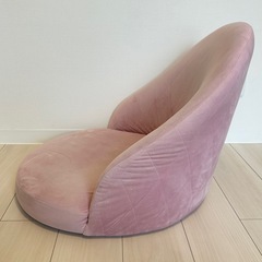  1人掛け　ローソファ 座椅子 コンパクト ベルベット調  LOWYA  の画像