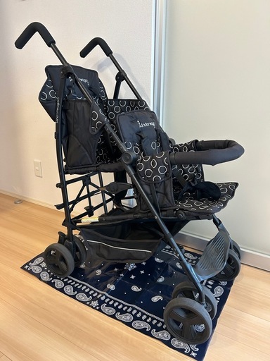 縦型2人乗りベビーカー キンダーワゴンDUOシティ (ちとせ) 福山の