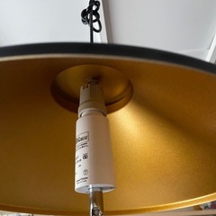 照明　カサのみ　ブラック×ゴールドの画像