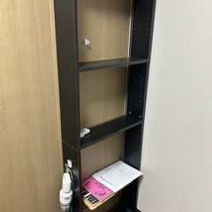 デスク&収納棚(黒)&収納棚(灰)の画像