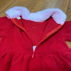 サンタクロース ワンピース コスプレ コスチューム 赤 90cm 帽子付き　タイツはおまけでつけますの画像