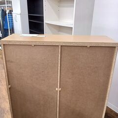 ★リユースのサカイ水戸店★  収納棚 ベージュ H89.5×D29×W89 クリーニング済み MT6523の画像