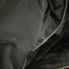 ZARA kids ブラック中綿コート フード付き　134センチの画像