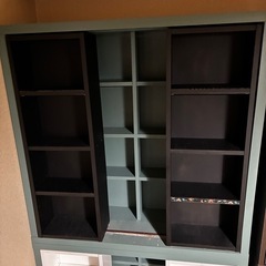 スライド式本棚 700冊以上収納 上下分割可の画像