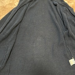 コムサメンCOMME CA MENニットパーカー メンズトップス紳士服 black ブラック　黒色系  麻 綿 ナイロン  サイズ M  下記実寸 肩幅　約40センチ 袖丈　約65センチ 身幅　約42センチ 着丈　約69センチ メンズ（men’s）男性用、紳士の画像