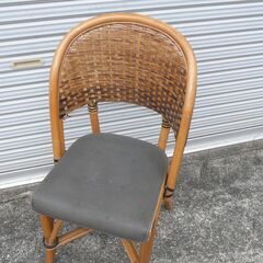 無料配達します🚚昭和レトロ💖ラタン💖ダイニングチェア💖の画像