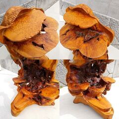 天然木 根木/ 花台/ 飾り台/ 盆栽台/ 置物台/ オブジェ/ インテリア/ 木工芸自然木/ 古民家/ レトロ オブジェ/ ディスプレイ C0EZ0102の画像