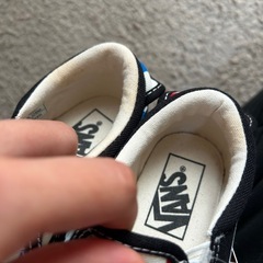 VANS チェックスリッポン 15cmの画像