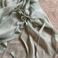 シャツ　アウター　シースルー　夏用　グリーンの画像