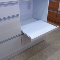 新品B級品 食器棚 1200PエイトWH G-2552の画像