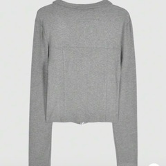 【SHEIN】【新品未使用】韓国 長袖ジップアップシックスリムフィットシャツの画像