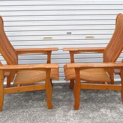 配達先決定🚚　無料配達します🚚定価３０万円💖昭和レトロ💖高級旅館の広縁チェア💖２脚セット💖天然木💖の画像