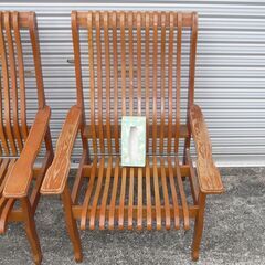配達先決定🚚　無料配達します🚚定価３０万円💖昭和レトロ💖高級旅館の広縁チェア💖２脚セット💖天然木💖の画像