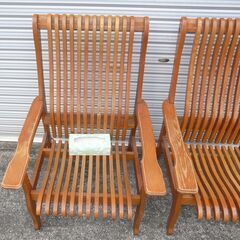 配達先決定🚚　無料配達します🚚定価３０万円💖昭和レトロ💖高級旅館の広縁チェア💖２脚セット💖天然木💖の画像