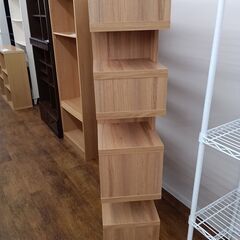 ★リユースのサカイ水戸店★  オープンラック ライトブラウン H154.5×D30×W120 クリーニング済み MT6526の画像