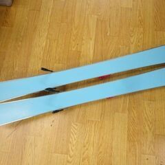 100㎝ ジュニアスキー ビンディング付き 2点セット カービングスキー 水色 女の子 スキー学習 西岡店の画像