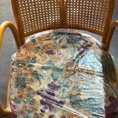 未使用品！籐回転椅子　ラタン　ミドルタイプの画像