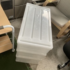 押入れ収納　三段　半透明　中古の画像