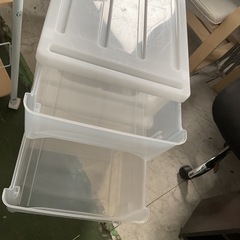 押入れ収納　三段　半透明　中古の画像