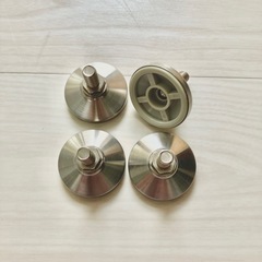 （引き渡し予定中）無印良品：①ステンレスユニットシェルフ（高約90、キャスター付き）の画像