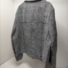 【糸島市内 送料無料】ザラ ZARA メンズ グレンチェック ジャケット  アウター  メンズジャケット  グレー アウター ショート丈 きれいめ カジュアル 冬服 おしゃれ 人気 タウンユース、通勤、お出かけ、冬アウター　251203-4Yの画像
