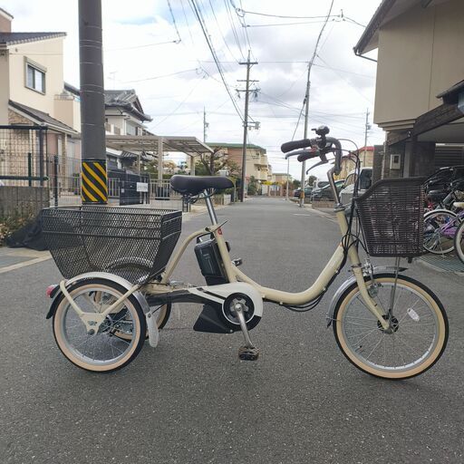 ヤマハ電動アシスト自転車三輪車15.4A h 引き取り限定 使用感少なめ 三輪電動アシスト自転車 YAMAHA ヤマハ PASワゴン 15.4Ah