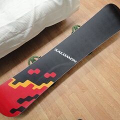 サロモン スノーボード FORECAST 156㎝ バインディング付き デニム風デザイン ネイビー系 SALOMON スノボ 西岡店の画像