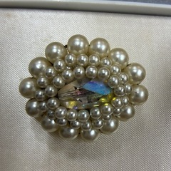 silver カフス ピン パールの画像