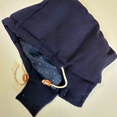 美品　ikka　ダウンベストジャケット　フード付の画像