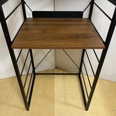 ニトリ　シンプルな冷蔵庫ラック 棚  スチール 木製 ブラウン 多目的 3段 美品の画像