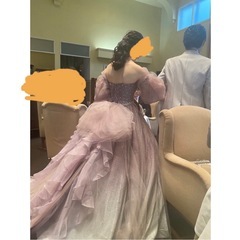 カラードレス ココメロディ 星空ドレス ピンク 結婚式の画像