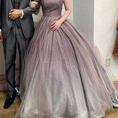 カラードレス ココメロディ 星空ドレス ピンク 結婚式の画像