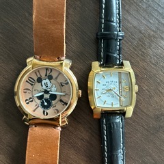 電池切れ　ミッキー腕時計　ディーゼル腕時計の画像