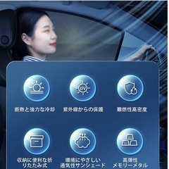 マグネット式車用サンシェード】カーテン 　POCHY　の画像