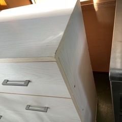タンス　ホワイト　4段　中古の画像