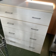 タンス　ホワイト　4段　中古の画像