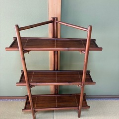 折り畳み式　バンブーシェルフの画像