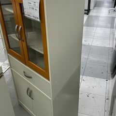 ★リユースのサカイ千葉中央店★  食器棚 ブラウン H118×D30×W59 クリーニング済み TC5612の画像