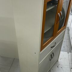 ★リユースのサカイ千葉中央店★  食器棚 ブラウン H118×D30×W59 クリーニング済み TC5612の画像
