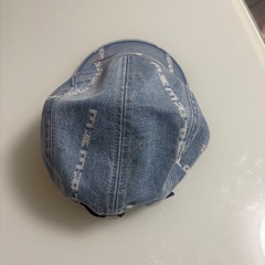 SUPREMEデニムロゴ帽子の画像