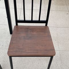 ★リユースのサカイ高崎店★TJ13503 株式会社もしも ダイニングセット 木目調ブラウン H75×D70×W70 クリーニング済み									の画像