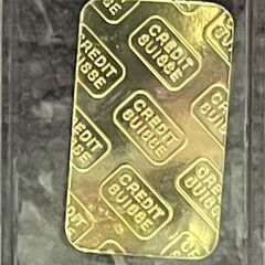 CREDIT　SUISSE　純金インゴッド　９９９.９　５ｇ　証明書付きの画像