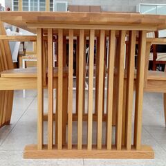 ★リユースのサカイ高崎店★TJ13504 NITORI Jモード　2人掛けダイニングセット ライトブラウン H70×D80×W100 クリーニング済み										の画像