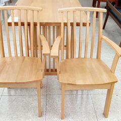 ★リユースのサカイ高崎店★TJ13504 NITORI Jモード　2人掛けダイニングセット ライトブラウン H70×D80×W100 クリーニング済み										の画像