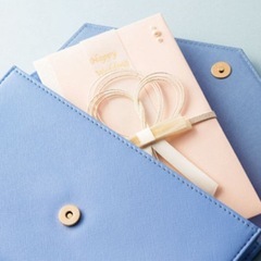 【新品】LANVIN en Bleu エチケットケース　マルチケースの画像