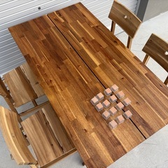 【決まりました】IKEA NACKANÄS ダイニングテーブルセット 木製　mw0871の画像